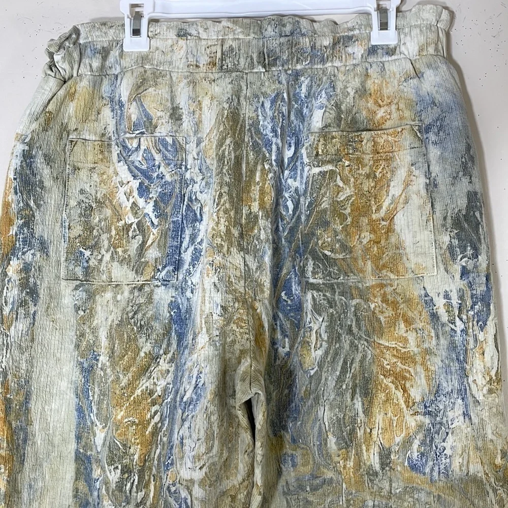 NWT. Boho Anthropologie Tina & Jo Olivenne Marble Dyed Pants. Large - Picture 11 of 12